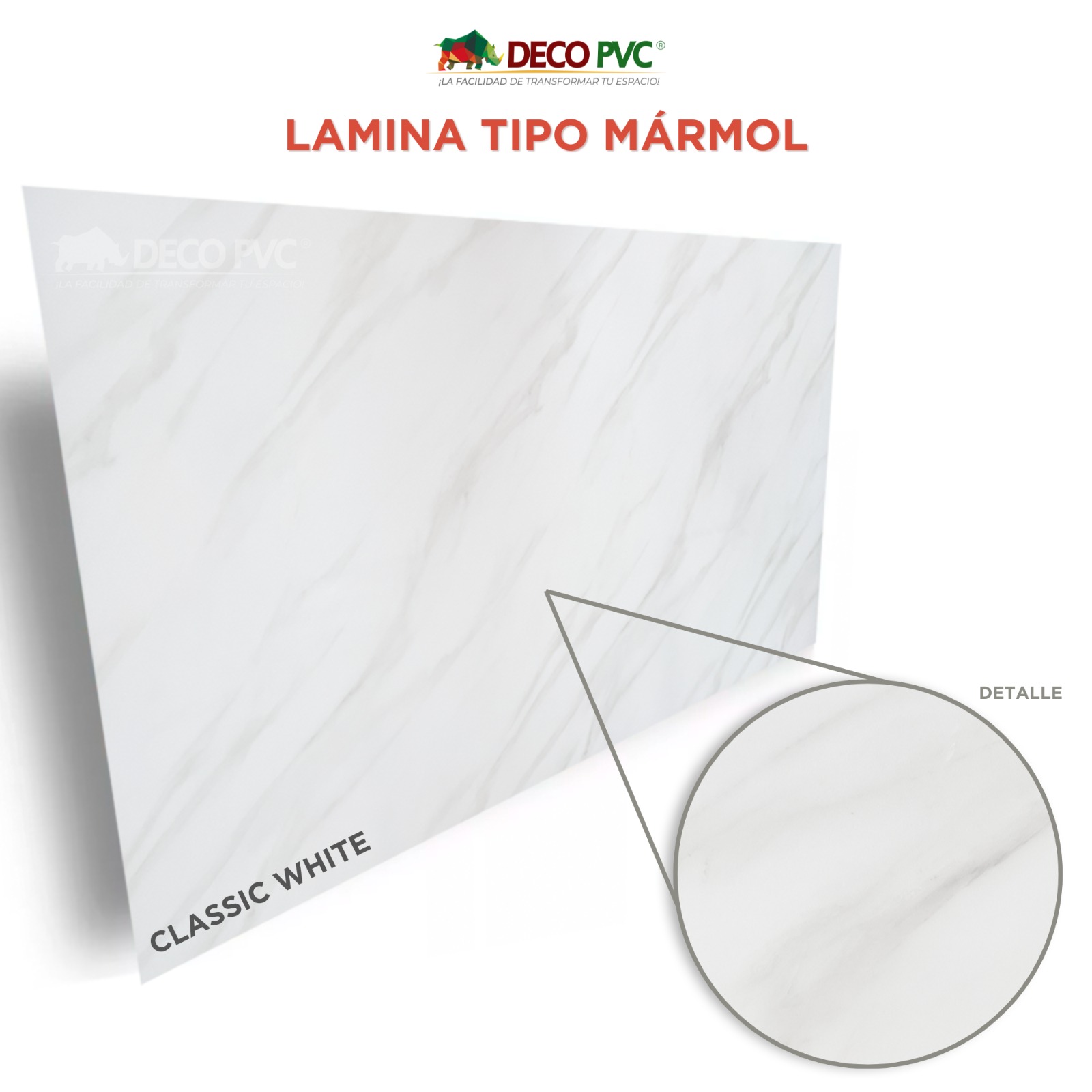 Foto 5 pulgar | Pack 2 Lamina Tipo Marmol Pvc 1.22x2.44 Metros Abarca 5.95m2 (clasic White)