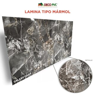 Foto 4 | Lamina Tipo Marmol Pvc 1.22 X 2.44 Metros Abarca 2.97m2 (galaxy Gray)