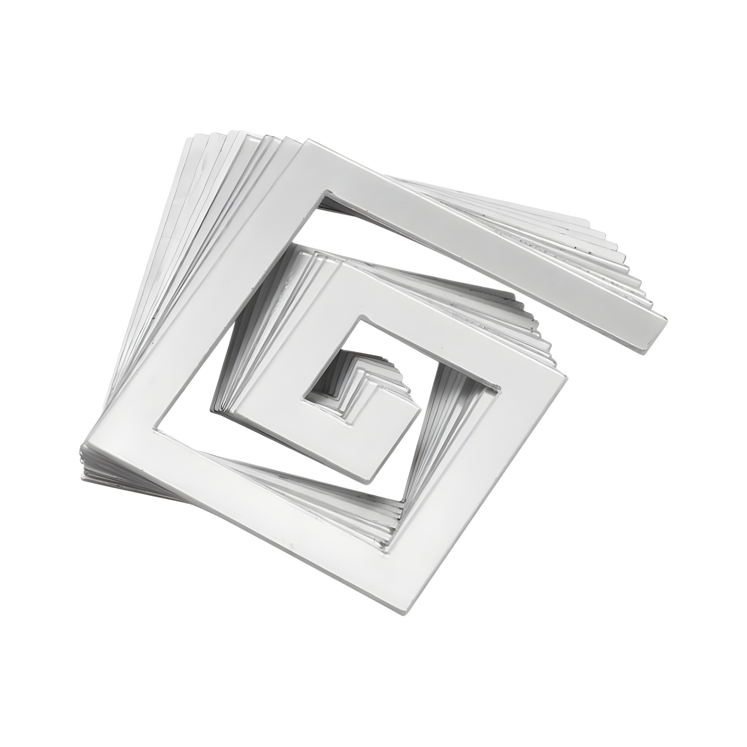 Foto 2 pulgar | Set De 10 Pzas Acrílico Decorativo Patrón Lineal 10 X 10 Cm Color Plata