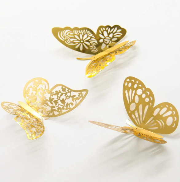 Foto 3 pulgar | Conjunto Elegante De 108 Pegatinas 3d Xtellar De Mariposa Para Decoración Aspiracional De Eventos