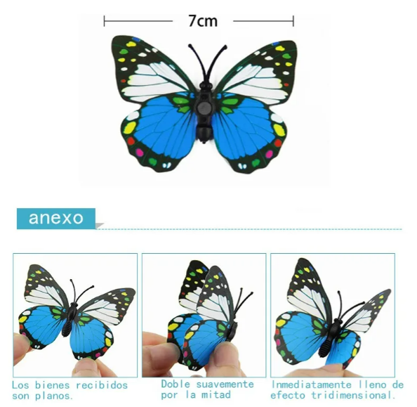 Foto 2 | Xtellar Set De 200 Mariposas Decorativas 3d En Pvc - Transforma Tu Espacio Con Estilo