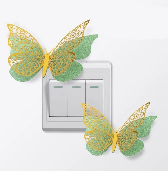 Foto 5 pulgar | Xtellar Vinilos Decorativos Pared 3d Mariposas En Doble Capa Con 96 Piezas