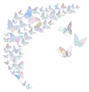 Foto 1 | Xtellar Mariposas 3d Metálicas Decorativas Adhesivas Para Pared - 144 Piezas Mágicamente Versátiles
