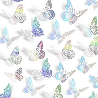 Foto 2 | Xtellar Mariposas 3d Metálicas Decorativas Adhesivas Para Pared - 144 Piezas Mágicamente Versátiles