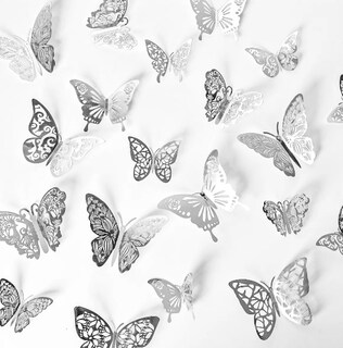 Foto 2 | Xtellar Mariposas Decorativas 3d Metálicas, Pack De 144, Perfectas Para Embellecer Tu Hogar