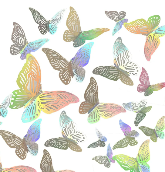 Foto 1 | Xtellar Pack De 48 Decoraciones De Pared 3d En Forma De Mariposa De Variedad Estilizada