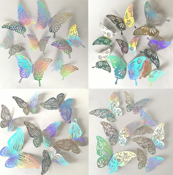 Foto 5 pulgar | Xtellar Pack De 48 Decoraciones De Pared 3d En Forma De Mariposa De Variedad Estilizada