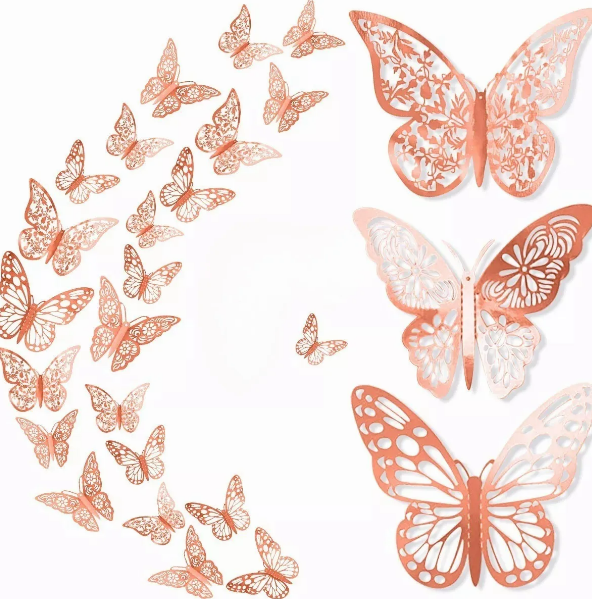 Foto 1 | Xtellar Pack De 48 Decoraciones De Pared 3d En Forma De Mariposa De Variedad Estilizada