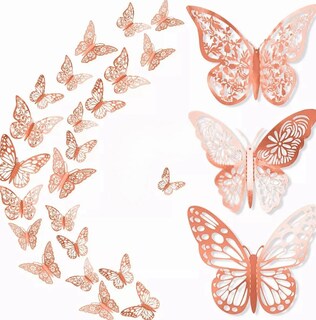 Foto 1 | Xtellar Pack De 48 Decoraciones De Pared 3d En Forma De Mariposa De Variedad Estilizada