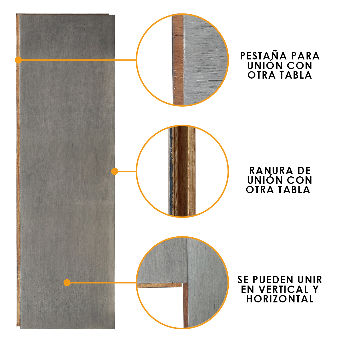 Foto 4 pulgar | Piso 100% De Bambú Carbonizado Liso Vertical
