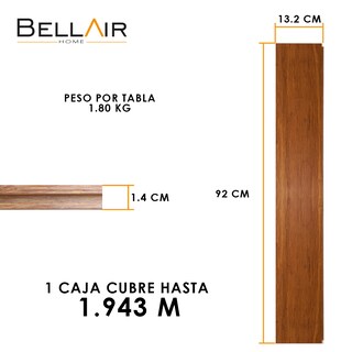 Foto 3 | Piso 100% De Bambú Carbonizado Liso Vertical