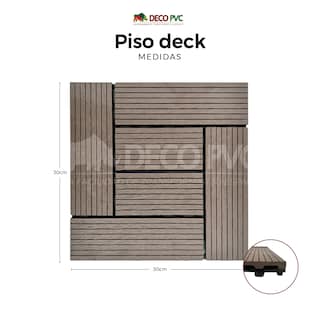 Foto 4 | Piso Deck Ladrillo Wpc Modular Jardín 30x30cm Fácil Instalación 6pzs