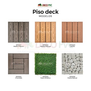 Foto 7 | Piso Deck Ladrillo Wpc Modular Jardín 30x30cm Fácil Instalación 6pzs