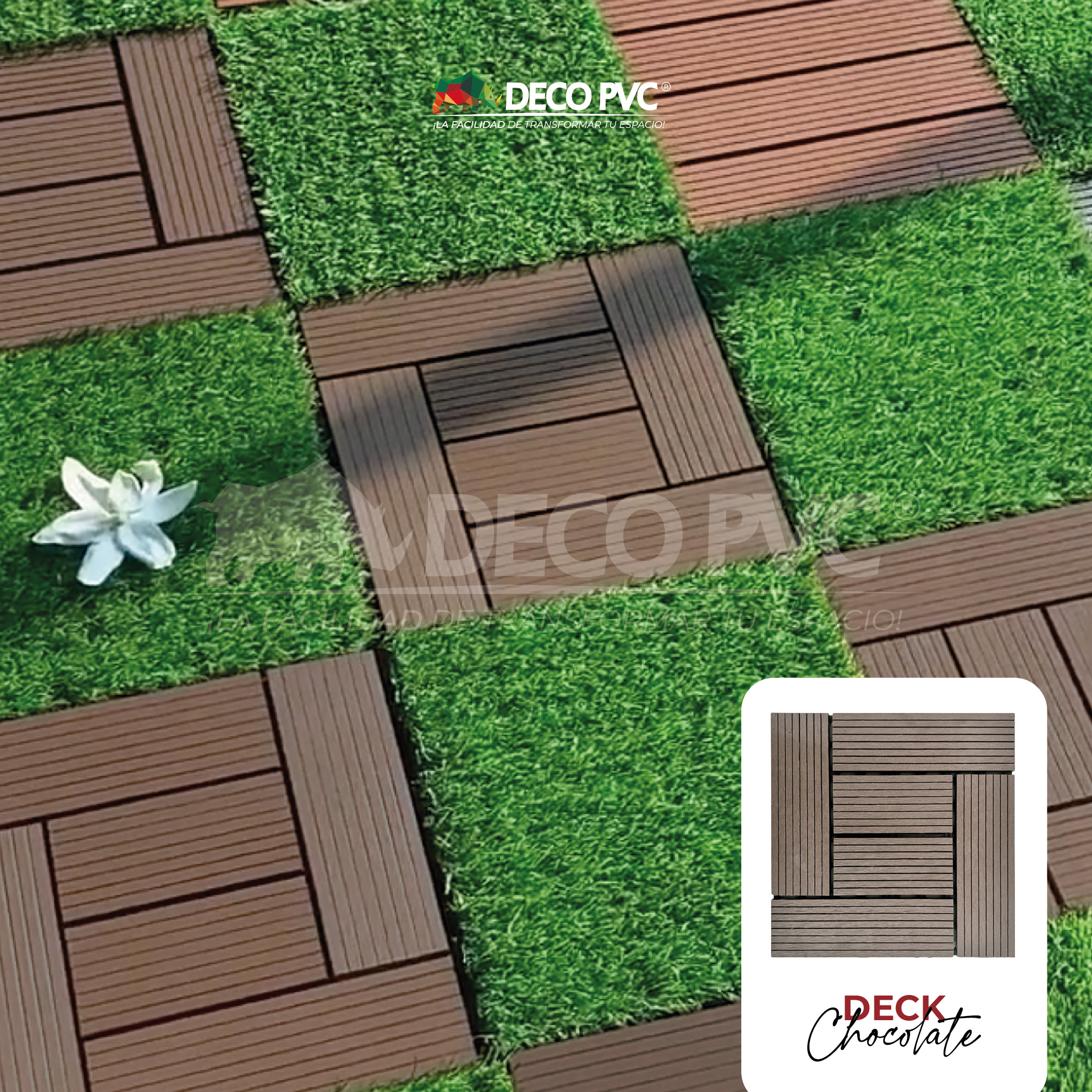 Foto 4 pulgar | Piso para Jardín Decoarq 6 Piezas