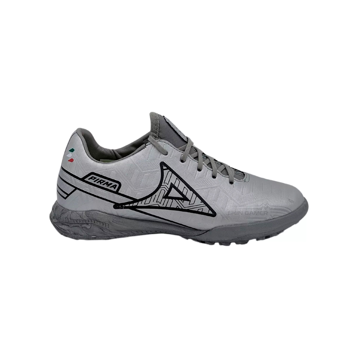 Tenis Pirma Skin Gamer Turf 3047 Fútbol Hombre Plata/negro