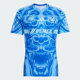 Foto 4 | Playera Visitante Tigres Uanl 25/26 Adidas Azul Hombre