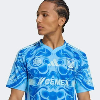 Foto 7 | Playera Visitante Tigres Uanl 25/26 Adidas Azul Hombre