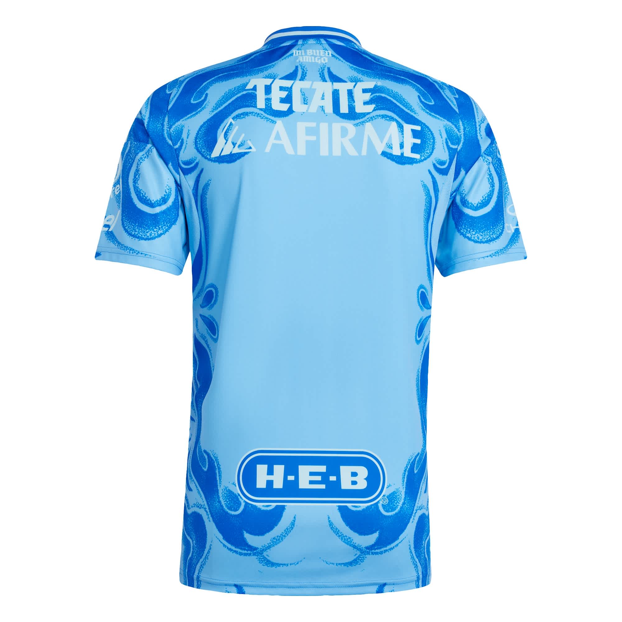 Foto 3 | Playera Visitante Tigres Uanl 25/26 Adidas Azul Hombre