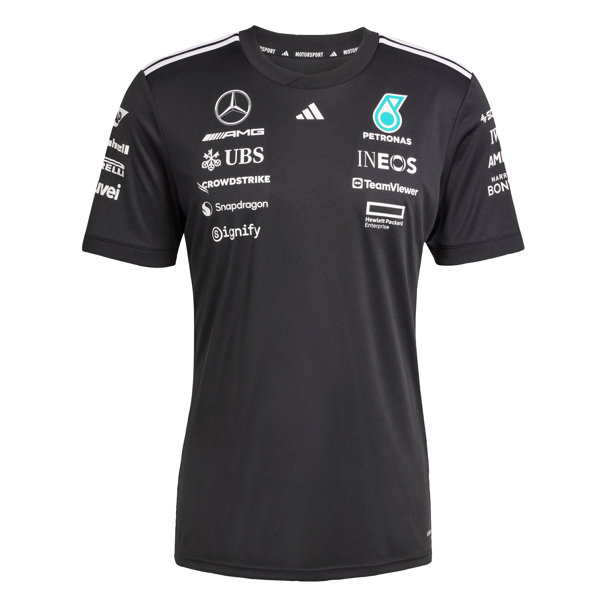 Foto 1 | Playera De Piloto Mercedes - Amg Petronas F1 Team Adidas Negro Mujer