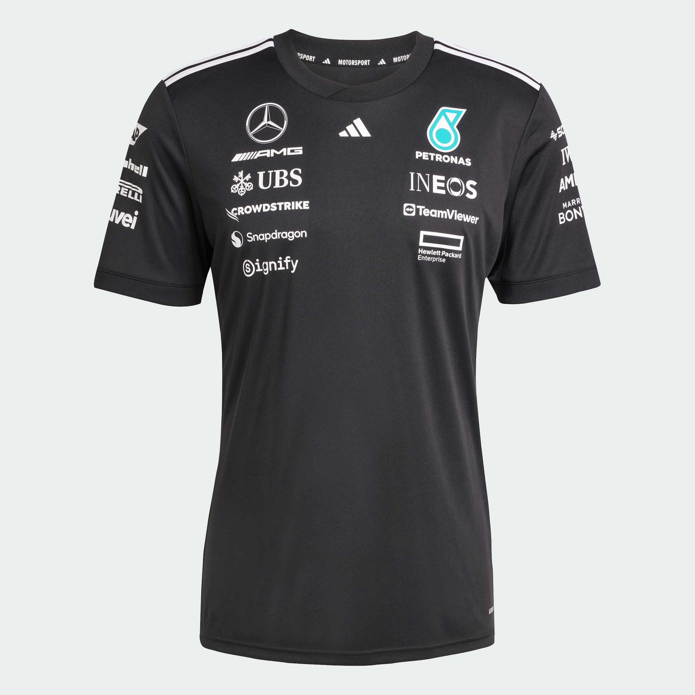 Foto 3 | Playera De Piloto Mercedes - Amg Petronas F1 Team Adidas Negro Mujer