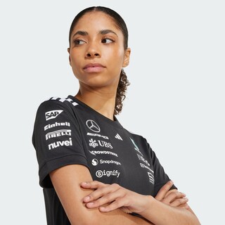 Foto 6 | Playera De Piloto Mercedes - Amg Petronas F1 Team Adidas Negro Mujer
