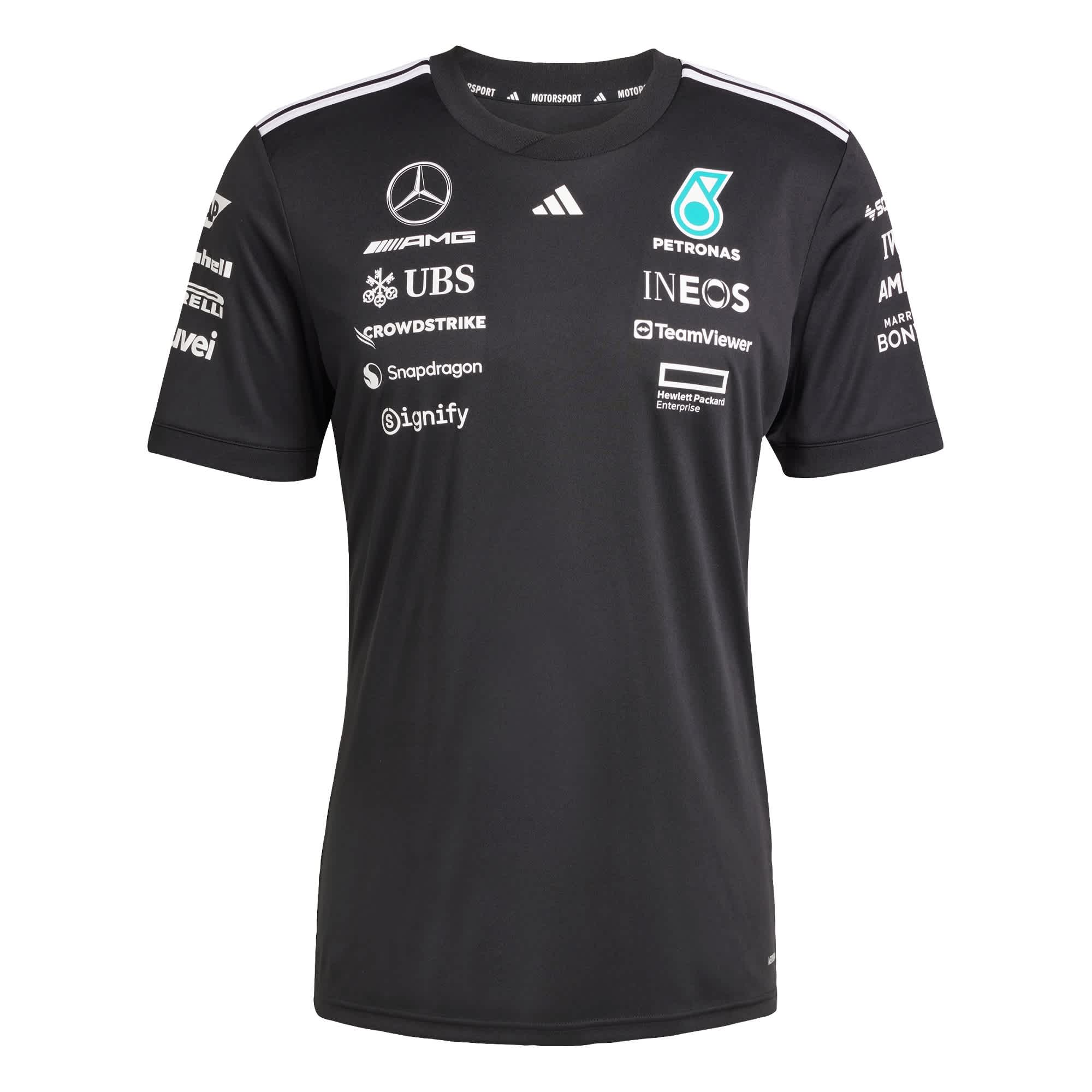 Foto 1 | Playera De Piloto Mercedes - Amg Petronas F1 Team Adidas Negro Mujer