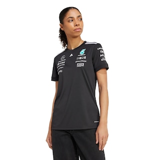 Foto 2 | Playera De Piloto Mercedes - Amg Petronas F1 Team Adidas Negro Mujer