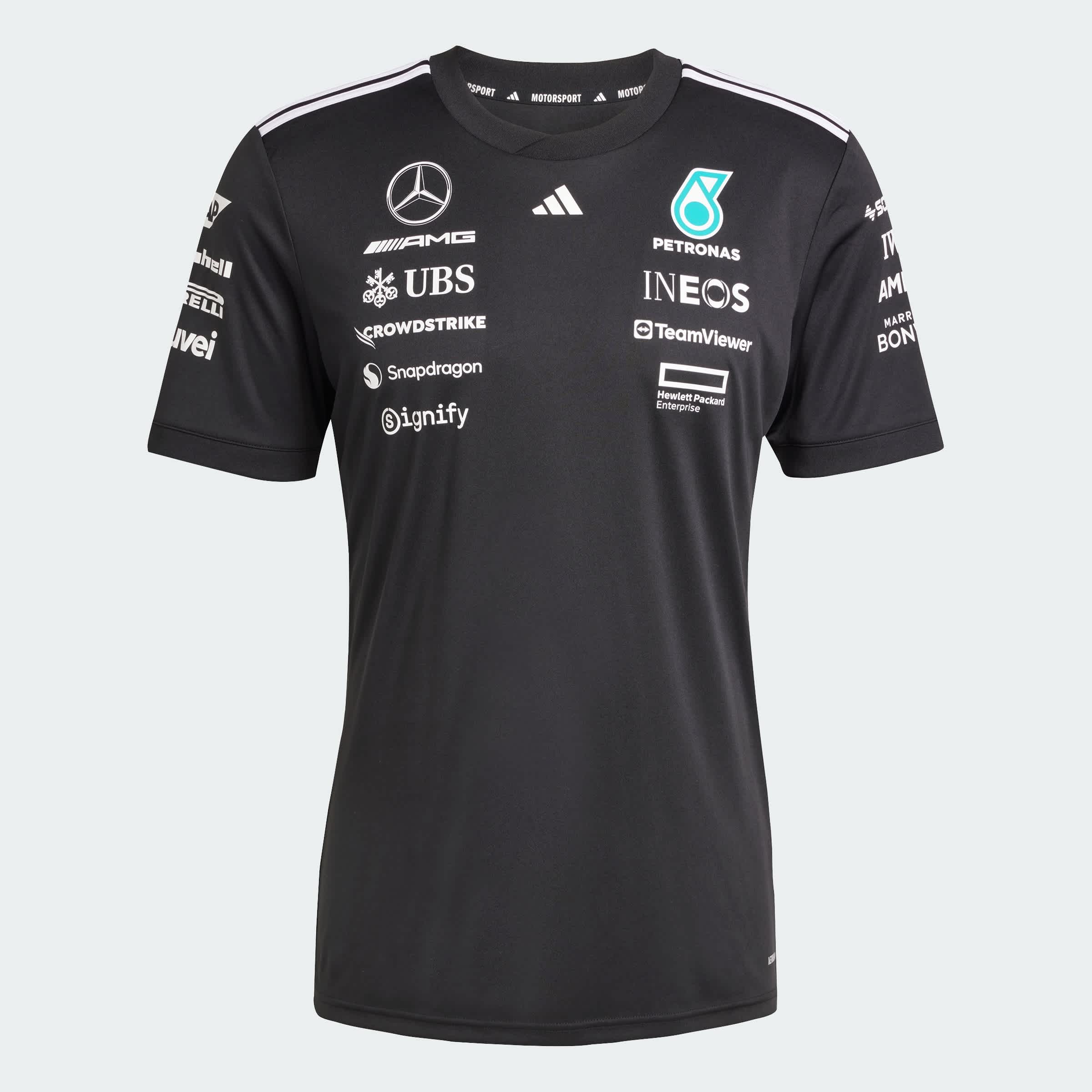 Foto 3 | Playera De Piloto Mercedes - Amg Petronas F1 Team Adidas Negro Mujer