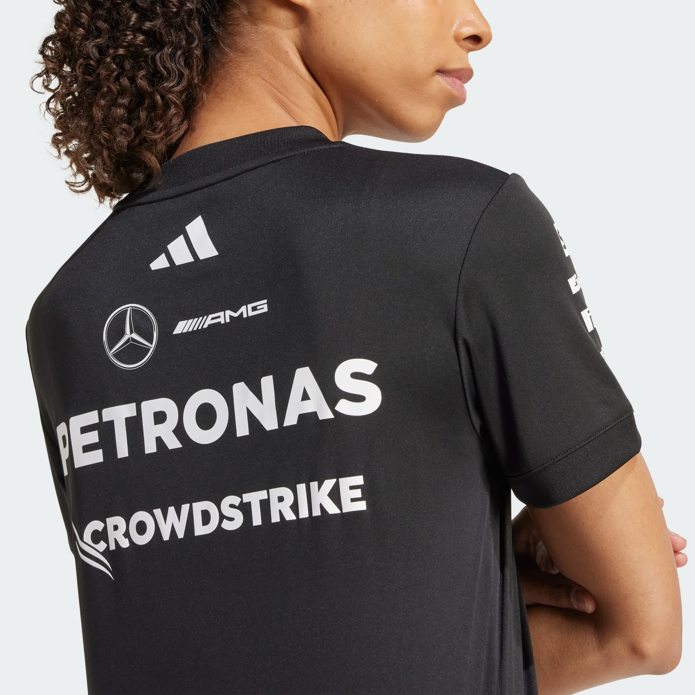 Foto 7 | Playera De Piloto Mercedes - Amg Petronas F1 Team Adidas Negro Mujer