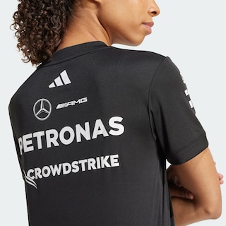 Foto 7 | Playera De Piloto Mercedes - Amg Petronas F1 Team Adidas Negro Mujer
