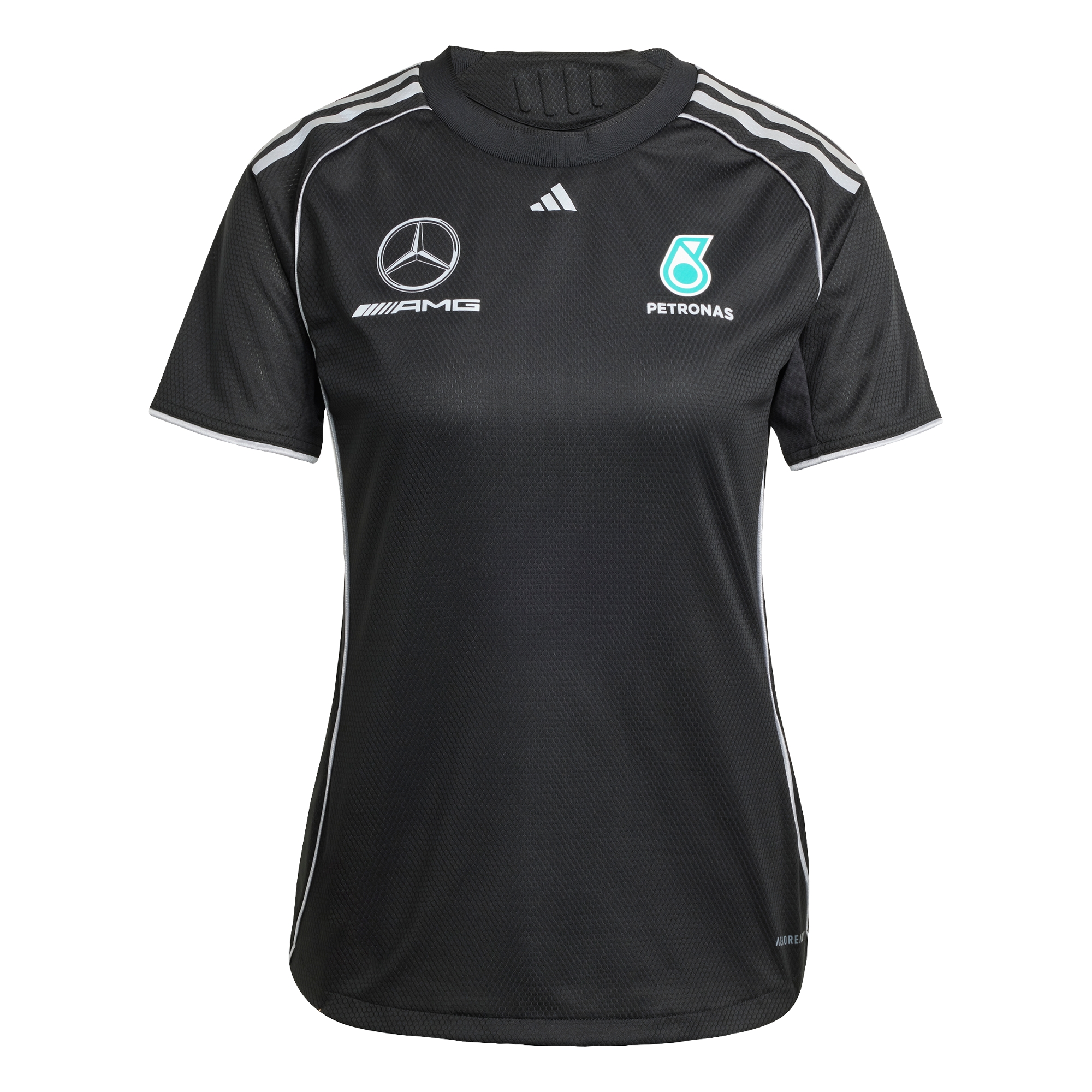 Foto 2 pulgar | Playera De Mecánico Mercedes - Amg Petronas F1 Team Adidas Negro Mujer