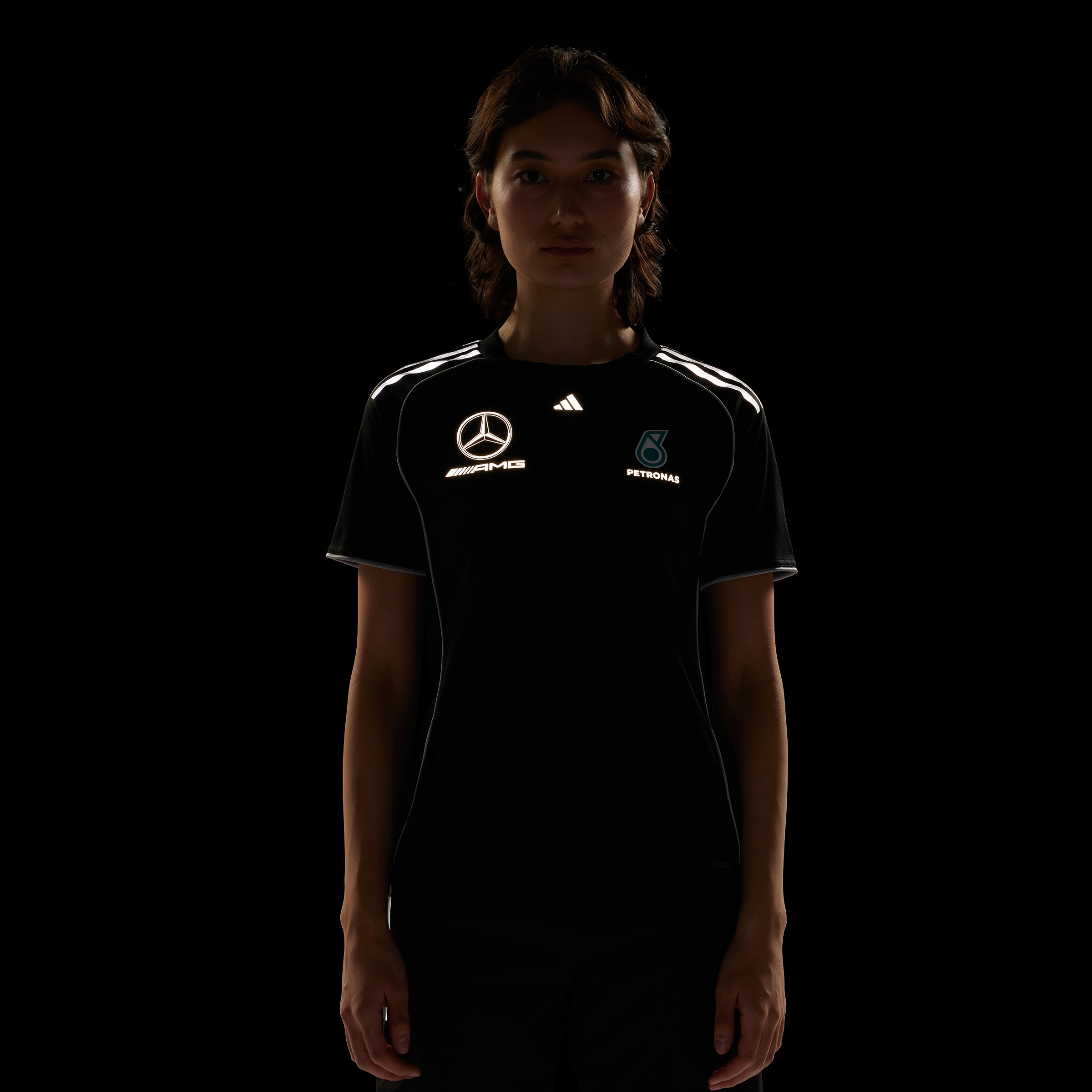 Foto 9 pulgar | Playera De Mecánico Mercedes - Amg Petronas F1 Team Adidas Negro Mujer