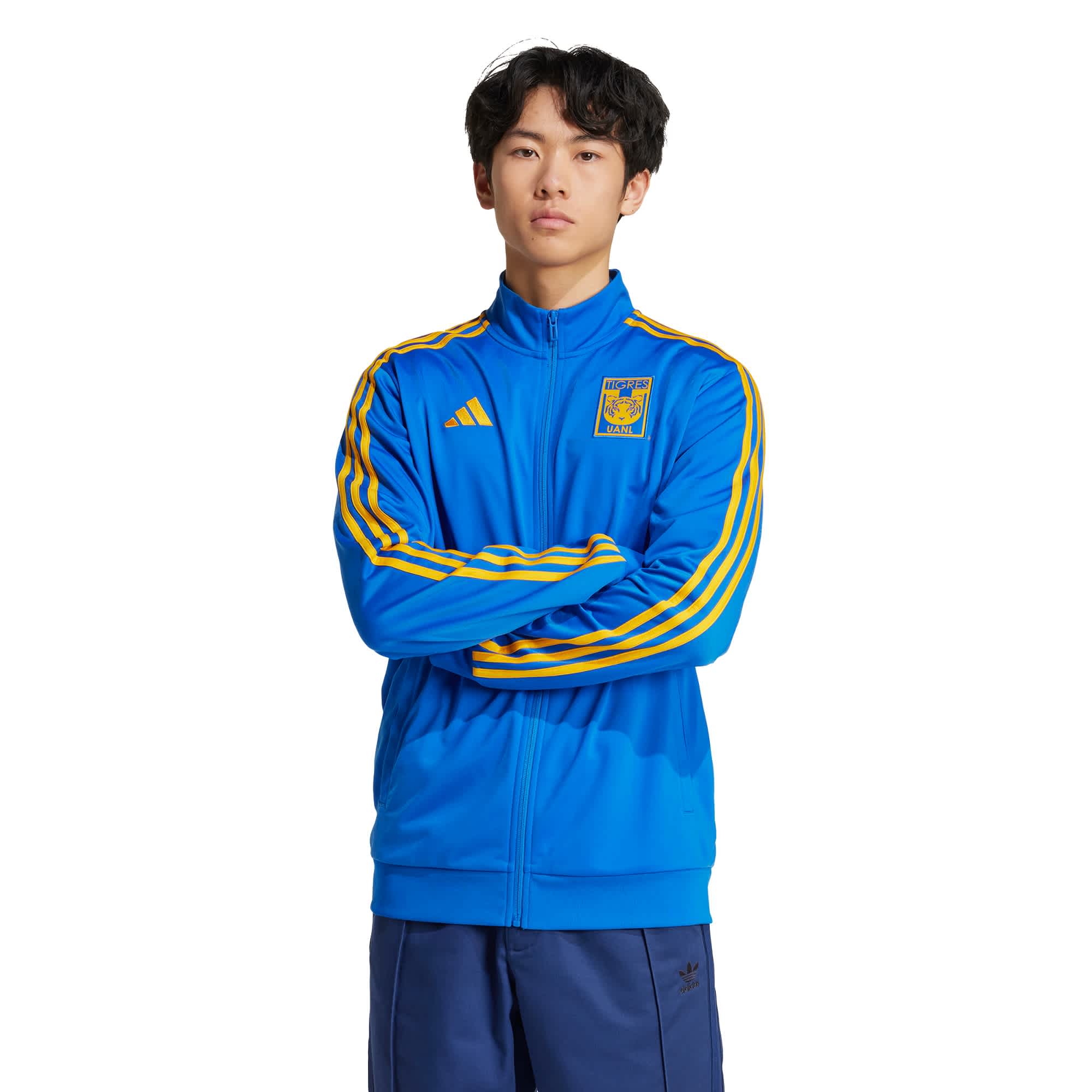 Foto 2 | Chamarra Deportiva Tigres Uanl Dna Adidas Azul Hombre