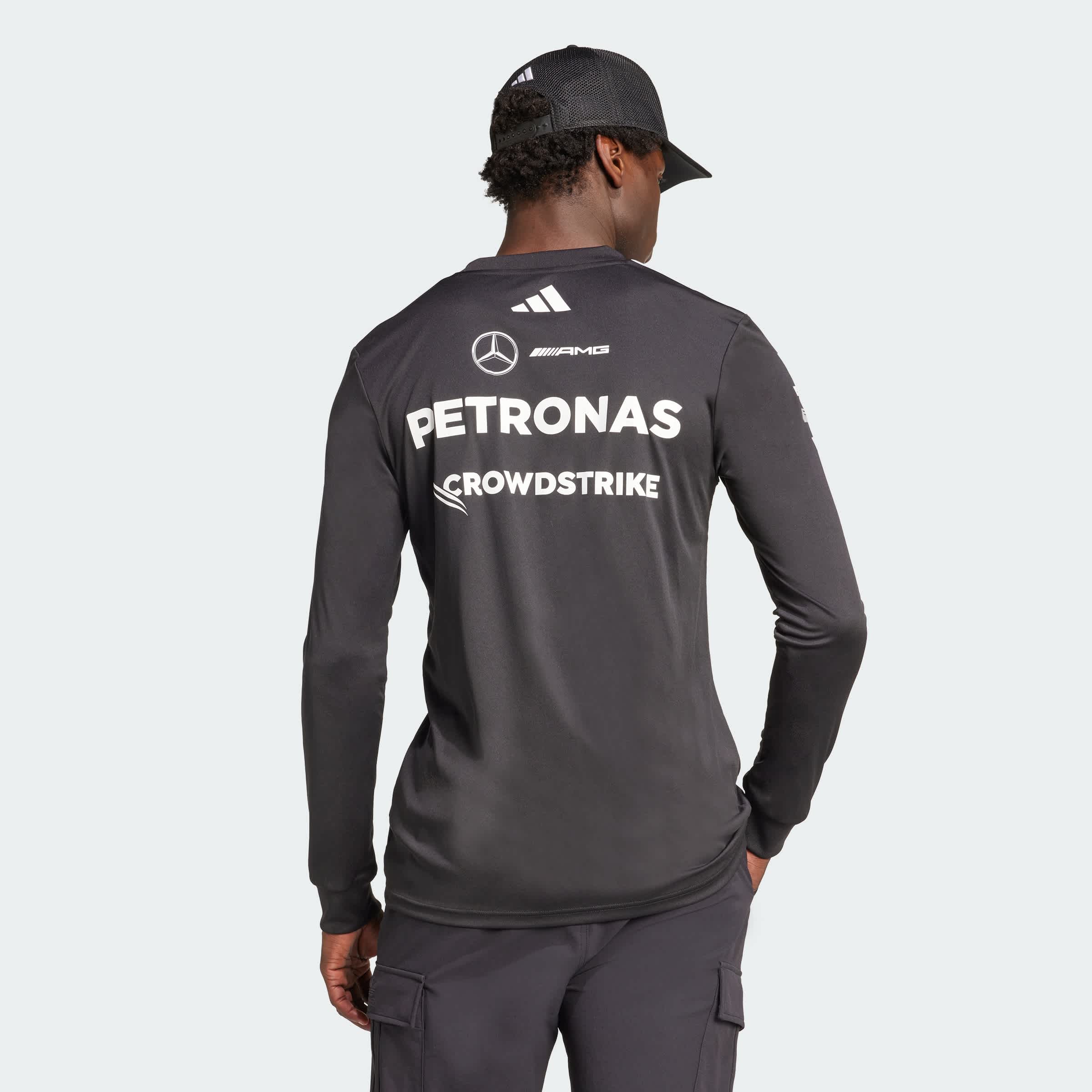 Foto 5 pulgar | Jersey Manga Larga De Piloto Mercedes - Amg Petronas Formula One Team Adidas Negro Hombre