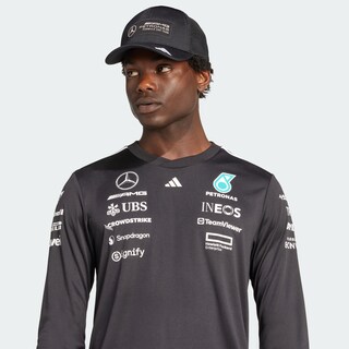 Foto 6 | Jersey Manga Larga De Piloto Mercedes - Amg Petronas Formula One Team Adidas Negro Hombre