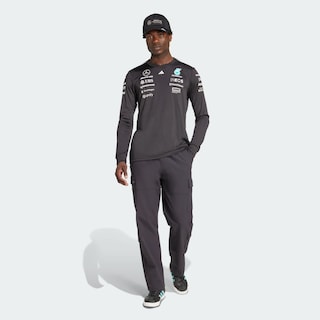 Foto 8 | Jersey Manga Larga De Piloto Mercedes - Amg Petronas Formula One Team Adidas Negro Hombre