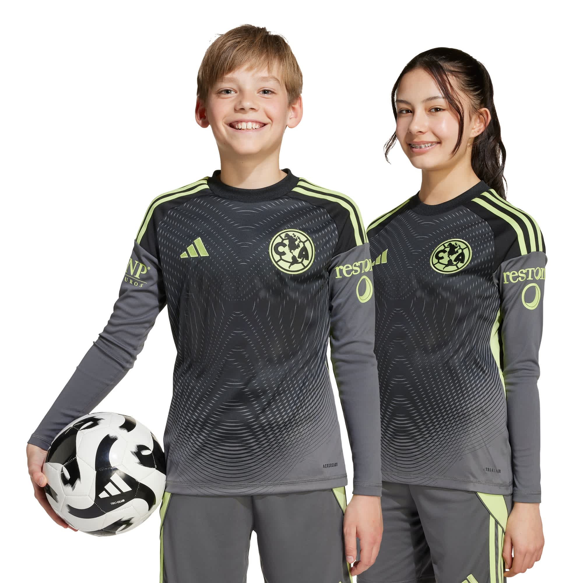 Foto 5 pulgar | Jersey De Portero Club América 25/26 Manga Larga Para Niños Adidas Gris Niños