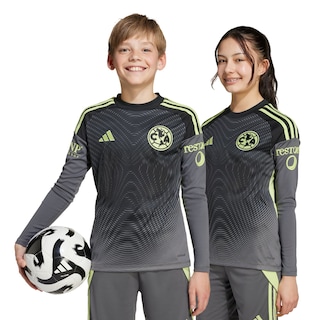 Foto 4 | Jersey De Portero Club América 25/26 Manga Larga Para Niños Adidas Gris Niños