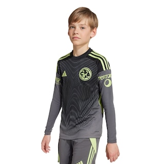 Foto 2 | Jersey De Portero Club América 25/26 Manga Larga Para Niños Adidas Gris Niños