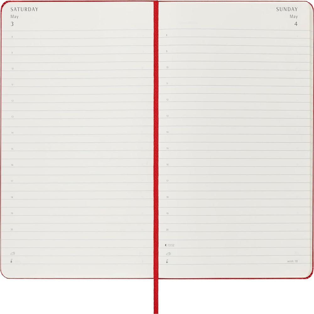 Foto 5 pulgar | Agenda 2025 Moleskine Roja Pasta Dura