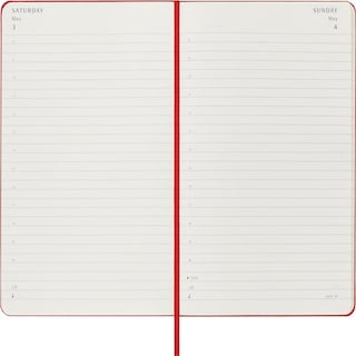 Foto 4 | Agenda 2025 Moleskine Roja Pasta Dura