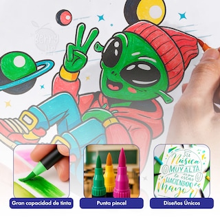 Foto 8 | Berry Hip Set De Marcadores Doble Punta 0.4 Mm Y Pincel 1-4 Mm Colores Surtidos Ideal Lettering Y Dibujo (80 Piezas)