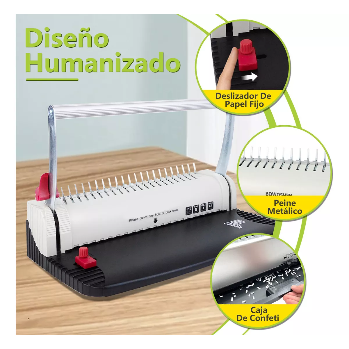 Foto 4 pulgar | Engargoladora para A4 y A5 Eo Safe Imports Esi-18356 Blanca