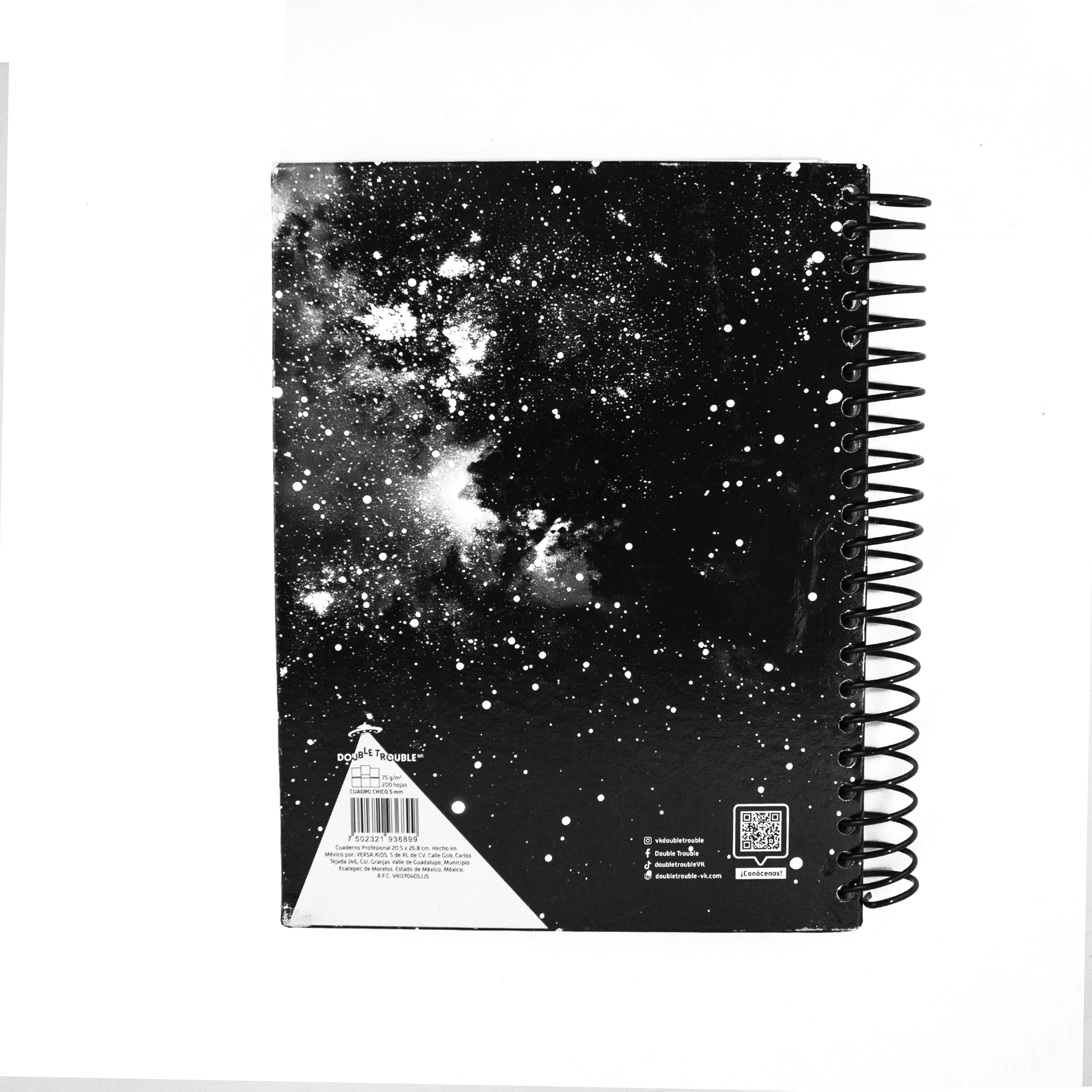 Foto 3 pulgar | Cuaderno Libreta Profesional 200 Hojas Pasta Dura Astronauta Cuadro Chico