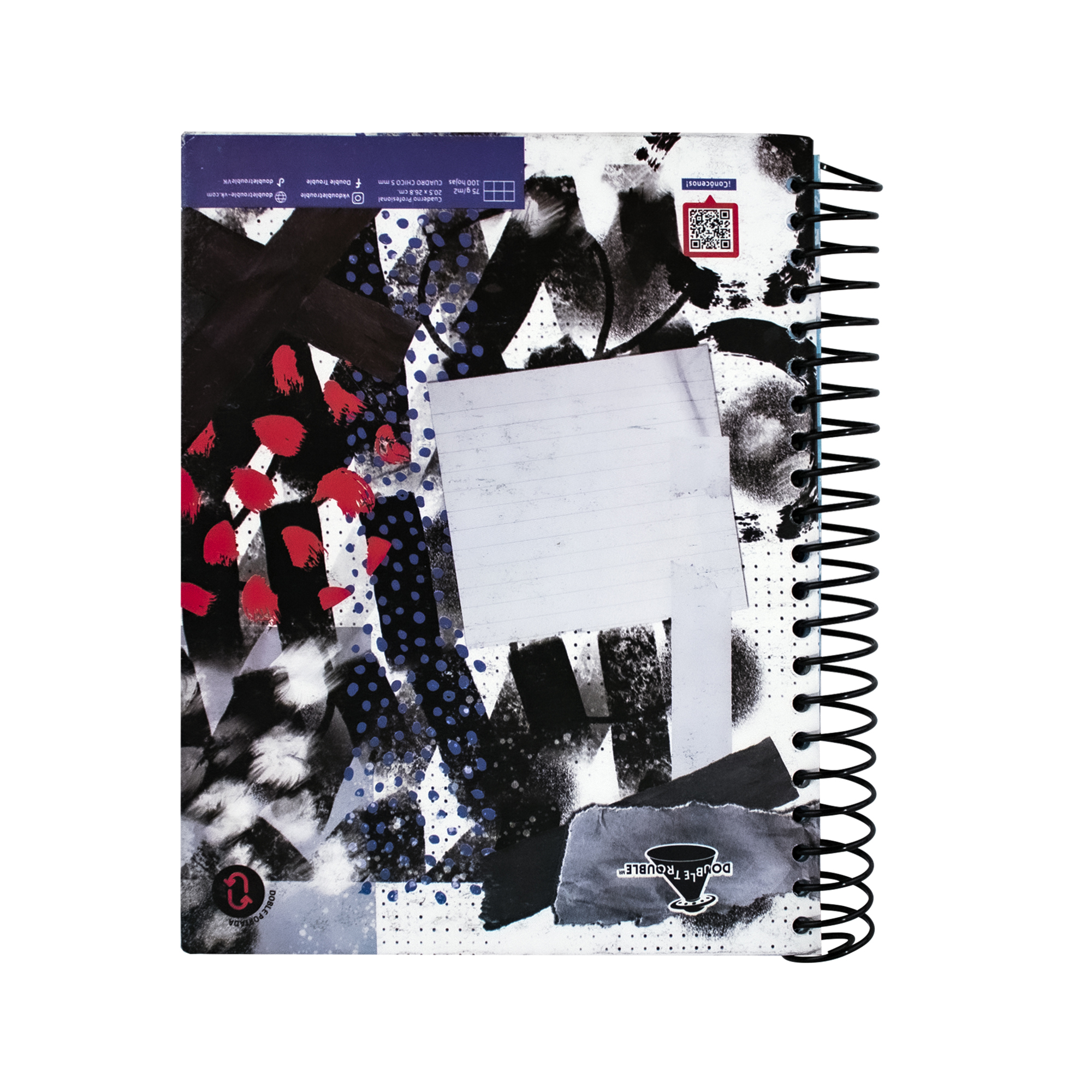 Foto 3 pulgar | Cuaderno Libreta Profesional 200 Hojas Pasta Dura Flipbook Cuadro Chico Y Grande.