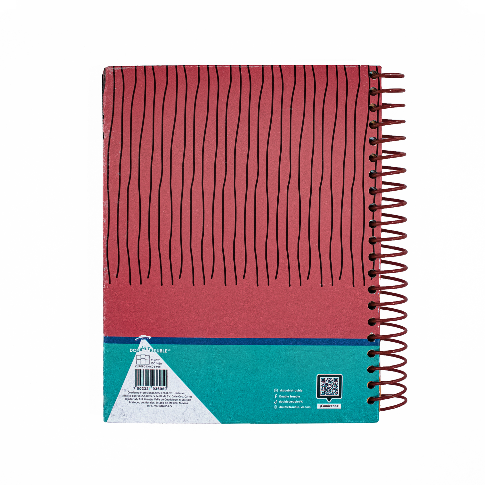 Foto 3 pulgar | Cuaderno Libreta Profesional 200 Hojas Pasta Dura Cuadro Chico