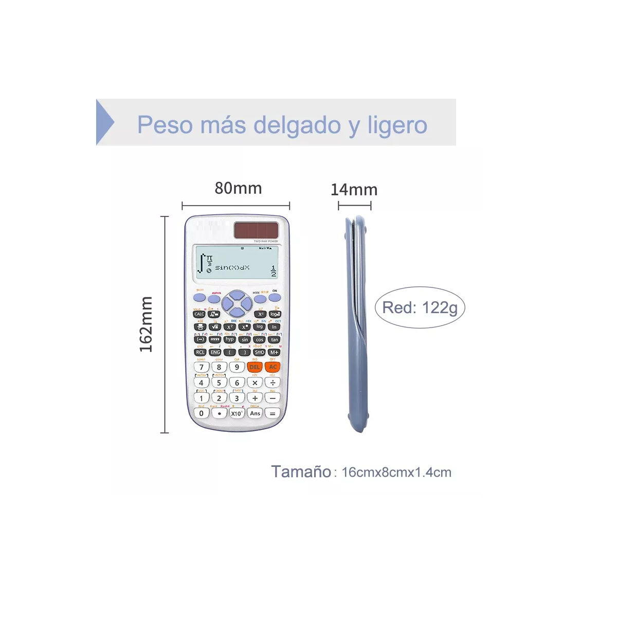 Foto 4 pulgar | Calculadora Científica Plus Con 417 Funciones Eo Safe Imports Esi-12669 Blanco