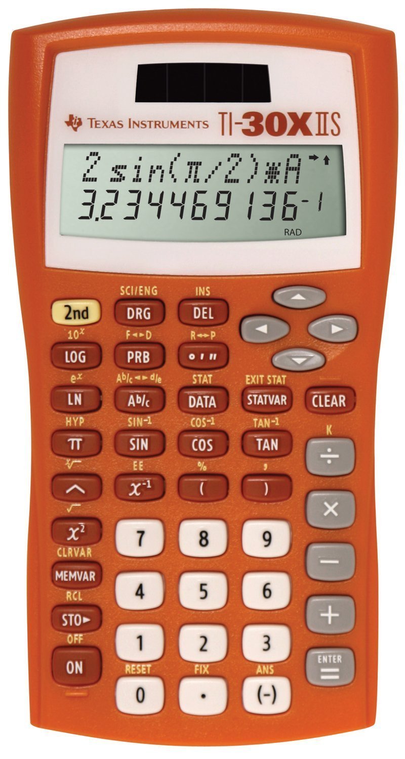Foto 2 pulgar | Calculadora Científica Texas Instruments Ti-30xiis Naranja - Venta Internacional.