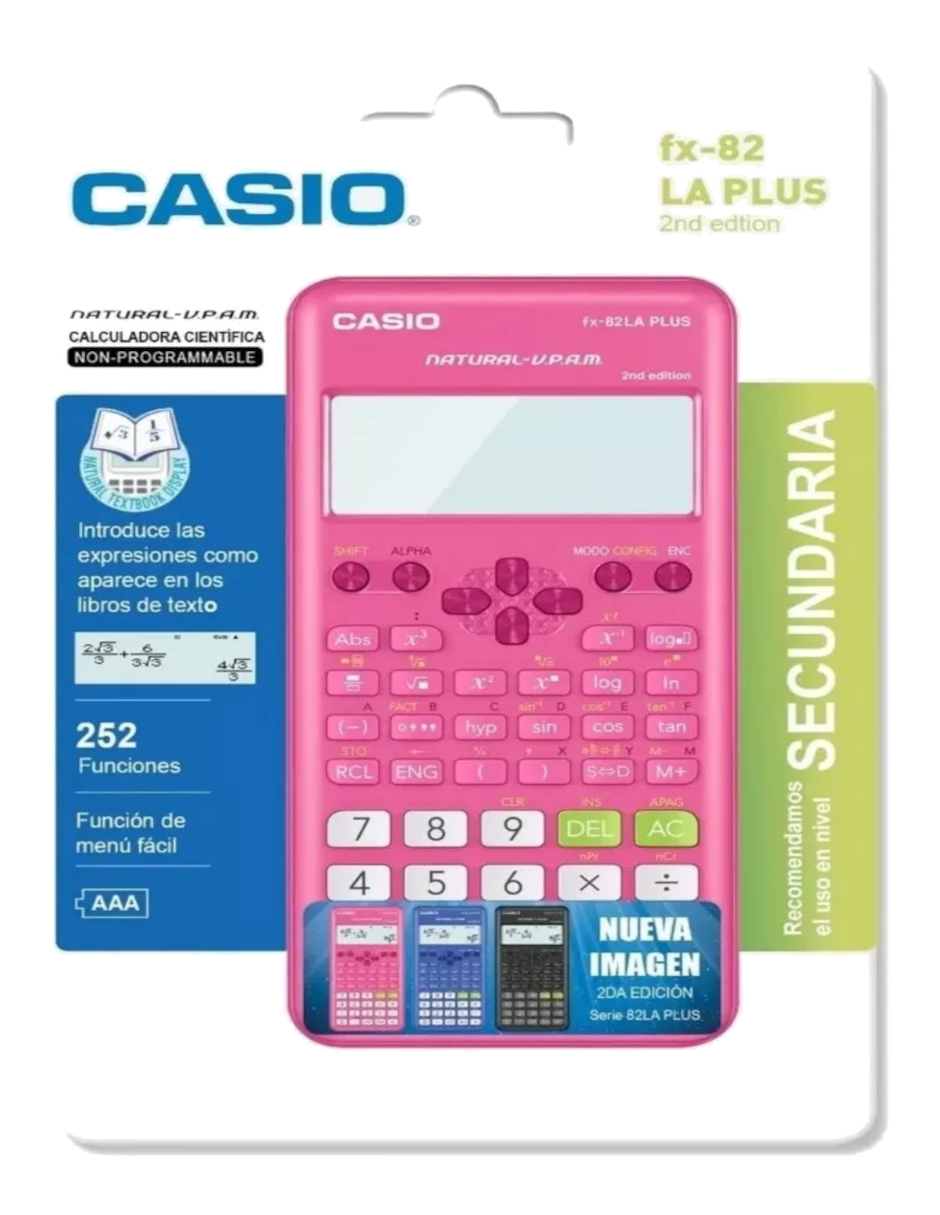 Foto 5 pulgar | Calculadora Científica Casio Rosa