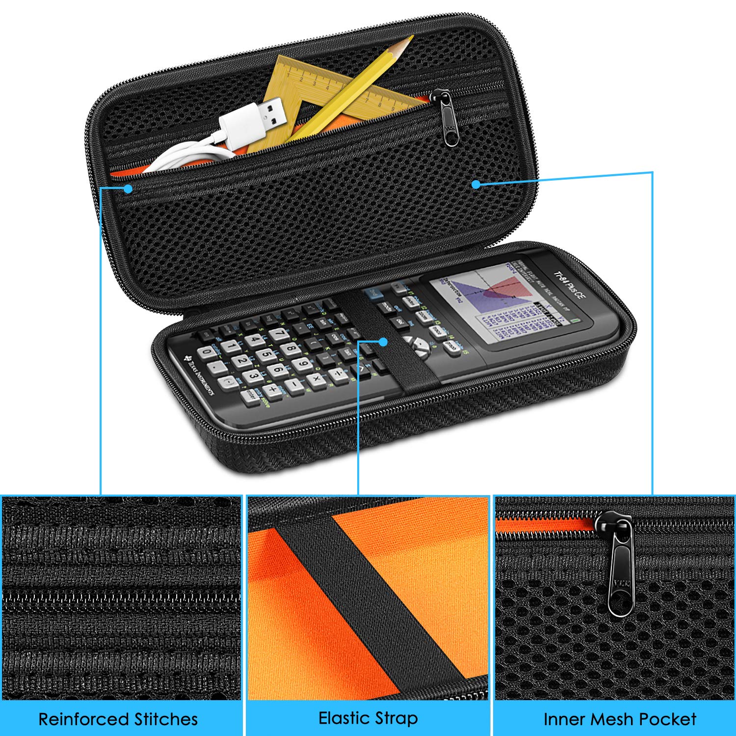 Foto 4 pulgar | Funda De Transporte Para Calculadora Gráfica Fintie Para Ti-84 Plus Ce - Venta Internacional.